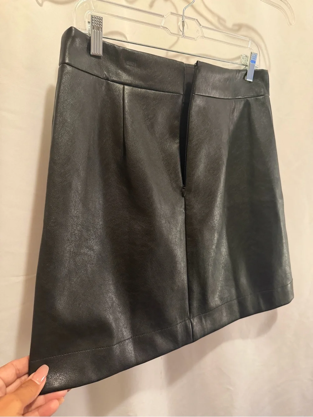 Classic Chocolate Brown Faux Leather Mini Skirt